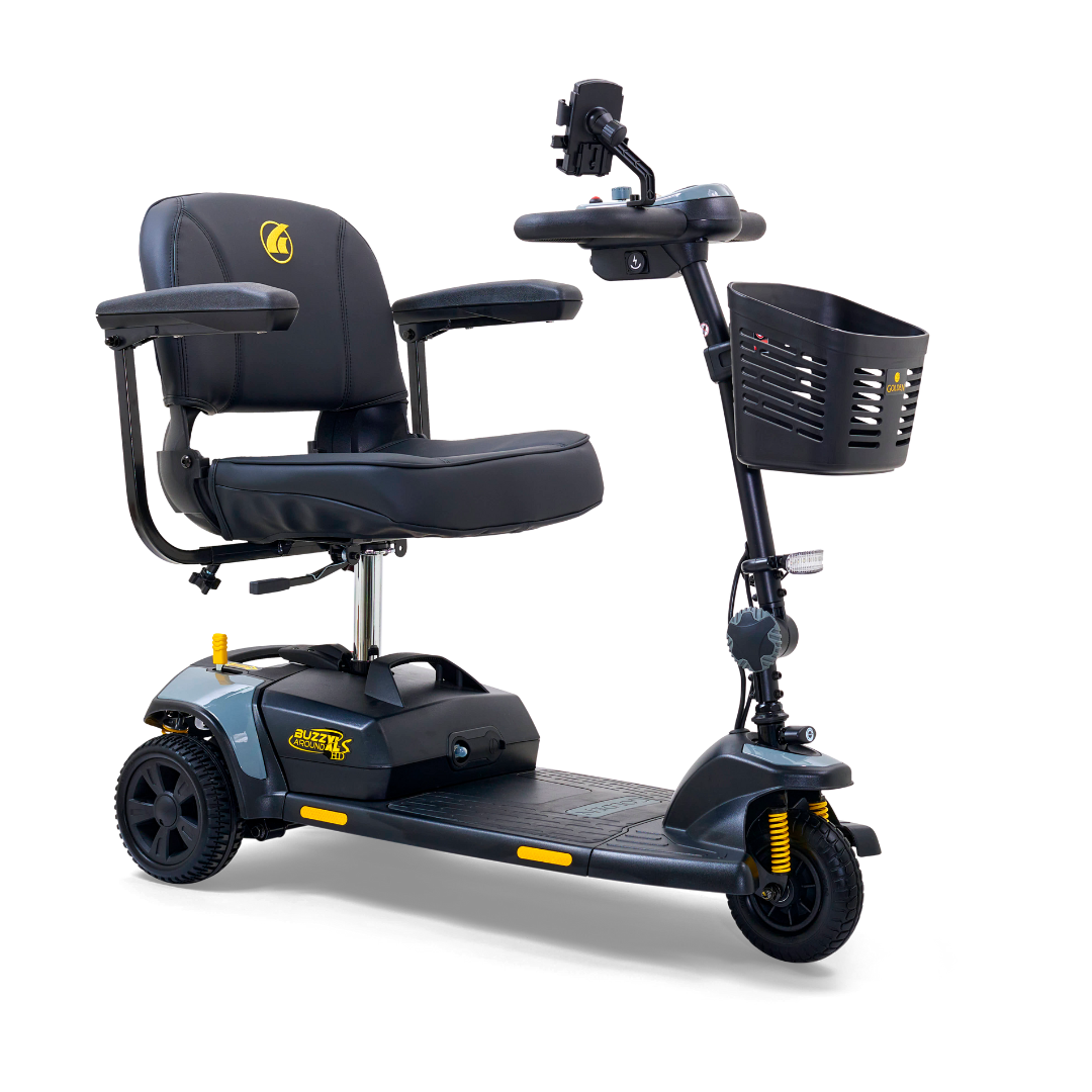 Golden Tech GB121B Buzzaround XLS-HD 3-Wheel Portable Scooter with Suspension - Senior.com Mobility Scooters